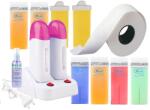 SELA Kit Epilare cu Ceara Cartus Roial nr 58, Incalzitor ceara dublu roz
