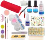 SELA Kit unghii false cu gel nr. 28, Sela, fara lampa uv, 181 piese