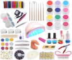 SELA Kit unghii false cu gel, lampa led, nr. 102, 364 piese, Sela