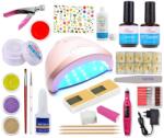 SELA Kit Unghii False Cu Gel Uv, Nr. 10, Lampa Led, Sela