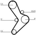 Continental Ctam Set curea de distributie CONTINENTAL CTAM CT731K1 - piesa-auto