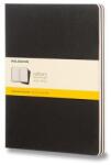 Moleskine XL, kockás, fekete - 3 db (QP322)