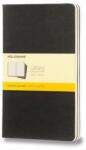 Moleskine L, kockás, fekete - 3 db (QP317)