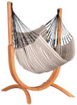 La Siesta Udine Organic Zebra hintaszék állvánnyal szürke/fehér