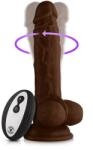 FemmeFunn Vibrator Realist Vortex Turbo Baller FemmeFunn, Remote Control, 8 Moduri Vibratii, 1 Miscare Rotatie, Silicon Lichid, USB, Maro, 20.6 cm Vibrator