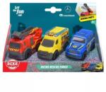 Dickie Toys Dickie: Micro Rescue Force - vehicule de urgență, 1: 36, 3 piese (203712029)