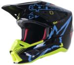 Alpinestars Casca motocross Alpinestars S-M5 Action galben fluo-negru-albastru-rosu inchis (AIM140-2051)