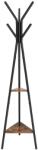 Songmics Cuier, Songmics, 6 carlige, 2 rafturi, metal, negru, 49x49x179 cm (2047_1)