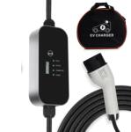  ZEUS GO 32A 7, 4KW elektromos autó állítható és hordozható töltő (T2) kék 32A CEE csatlakozóval + TÁSKA (ZEUSEV32A)