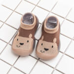 SuperBaby Mocasini maro cu talpa antiderapanta - Teddy