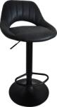 Mobikon Scaun bar textil negru efect piele intoarsa Lorasa 45x45x82-102 cm (0000353095)