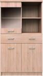 Mobikon Vitrina PAL stejar sonoma Topty 80x34x145 cm (0000370874) Vitrina