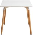 Mobikon Masa dining MDF alb lemn fag Didier 70x70x74 cm (0000394037)