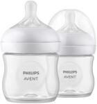 Philips Комплект 2 броя шишета за хранене Philips Natural Response - 125 ml, с биберон със сила на потока 2, 0+ m (00A.0609.001)