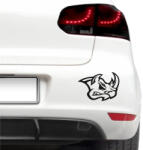 4 Decor Sticker auto - Cap de rinocer