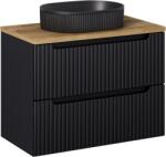 Comad Set dulap Comad Nova Black NOVA BLACK D2 82-80-2S, lavoar Comad Beyond BEYOND 5 BLACK ( E-6564 ), NOVA OAK A 89-80 (SETNOBBOAK80CMSUNBEYOND5BM)