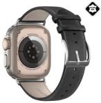 Dux Ducis Apple Watch Series 9 41mm ys pótszíj (egyedi méret, valódi bőr, állítható) fekete (GP-149608)