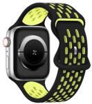 Gigapack Apple Watch Ultra 2 49mm pótszíj (egyedi méret, szilikon, lyukacsos, légáteresztő) fekete/sárga (GP-149570)