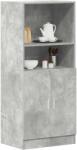 vidaXL betonszürke szerelt fa konyhaszekrény 57 x 41, 5 x 131, 5 cm (860124)