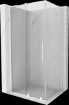 Mexen Velar L, tolóajtós zuhanykabin 120 x 80 cm, 8mm átlátszó üveg, fehér matt, 871-120-080-03-20 (871-120-080-03-20)