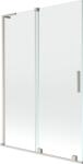 Mexen Velar L, 2 szárnyas eltolható kádparaván 120 x 150 cm, 8mm átlátszó üveg, csiszolt acél, 896-120-003-01-97 (896-120-003-01-97)