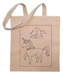 WONDEX Vászontáska színezhető 38x42x0, 3cm hosszúfüllel, Unicornis hold alatt