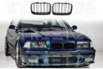 Tuning - Specials Grile Centrale compatibil cu BMW Seria 3 E36 Non-Facelift (1991-1996) M Design Negru Lucios (6809)