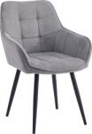 Mobikon Fotoliu de design textil gri metal negru Marken 58.5x62x86 cm (0000393526)