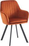 Mobikon Fotoliu de design catifea teracota metal negru Auril 57x56x87.5 cm (0000393532)