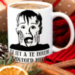 Deconline Customs Egyedi feliratos karácsonyi bögre "Reszkessetek Betörők Kevin" pufi hatású (DO129190-CERAMIC-MUG)