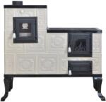 eSemineu Terracotta stove Type Azteca Boot 10 kW white left