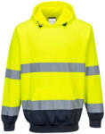 Portwest B316 Kéttónusú kapucnis pulóver Sárga/Navy - 3XL (B316YNRXXXL)