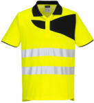Portwest PW212 PW2 Hi-Vis Pólóing S/S Sárga/Fekete - L (PW212YBRL)