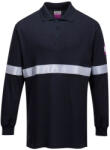 Portwest FR03 Lángálló, antisztatikus hosszú ujjú pólóing, fényvisszaverő csíkkal Navy - XL (FR03NARXL)