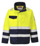 Portwest MV25 Hi-Vis Modaflame munkakabát Sárga/Navy - XL (MV25YNRXL)