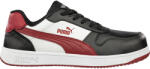PUMA Frontcourt BLK/WHT/RED Low S3L ESD FO HRO SR munkavédelmi cipő Fekete / Fehér - 47