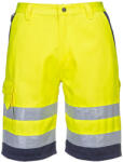 Portwest L043 Hi-Vis könnyű poli-pamut rövidnadrág Sárga/Navy - XXL (L043YNRXXL)