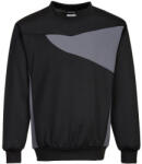 Portwest PW273 PW2 Crew Neck pulóver Fekete/Szürke - S (PW273BZRS)