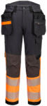 Portwest EV442 EV4 Hi-Vis Stretch Class 1 Holster lengőzsebes nadrág Narancs/Metál szürke - 44 (EV442OMT44)