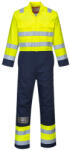 Portwest BIZ7 Bizflame Work Hi-Vis antisztatikus overál Sárga/Navy - 4XL (BIZ7YNR4XL)