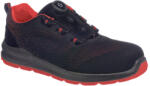 Portwest FT08 Compositelite Wire Lace Biztonsági Trainer S1P Fekete/Piros - 48 (FT08BKD48)