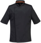 Portwest C738 MeshAir Pro rövid ujjú séfkabát Fekete - XS (C738BKRXS)