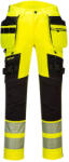 Portwest DX442 DX4 Hi-Vis nadrág lezippzározható lengőzsebbel Sárga/Fekete - 40 (DX442YBR40)