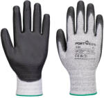 Portwest A124 Grip 13 PU gyémántkötésű kesztyű (12 pár) Szürke / Fekete - XL (A124G8RXL)