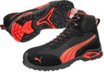 PUMA Madrid S1PL FO SR munkavédelmi bakancs Fekete/Piros - 45