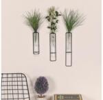 Asir KÉSZLET 3x Fali dekoráció virágokhoz 20/25/30 cm fekete 902LMN1101 (AS1959)