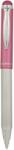 Zebra Golyóstoll, 0, 24 mm, teleszkópos, rozsdamentes acél, pink tolltest, ZEBRA "Telescopic Metal Stylus", kék 46617 (46617)