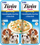 Inaba Foods Churu Dog Twin Pui cu Legume si Branza in Supa de Pui - shop4pet