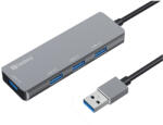 Sandberg USB HUB 4 port - praktikus USB elosztó átalakító 1x USB 3.0 és 3x USB 2.0 porttal, gyors adatátvitelhez, perifériák csatlakoztatásához, laptophoz és PC-hez