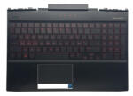 HP Omen 15-DC000, 15-DC100, 15T-DC000, 15T-DC100 gyári új belga fekete-piros háttér-világításos billentyűzet modul touchpaddal (L32774-A41)